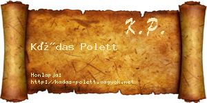 Kádas Polett névjegykártya